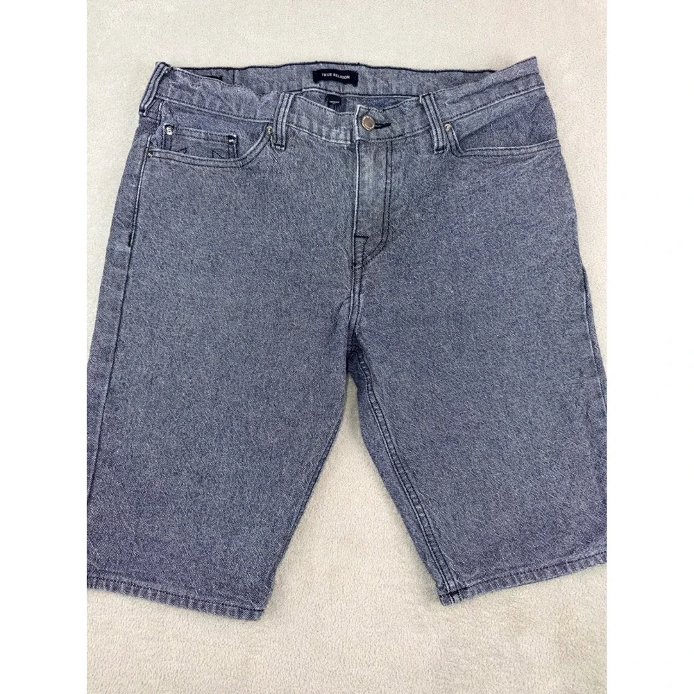 True Religion Geno Mens Size 33 Slim Fit Denim Shorts‎ Blue